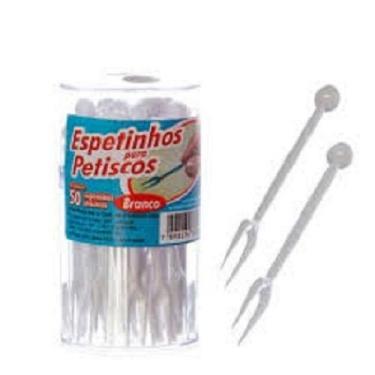 Imagem de Espetinhos p/ petiscos cristal c/50un. - PLASTILANIA