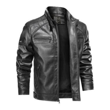 Imagem de Casaco Couro Masculino Slim Resistente - VMONG, EGG