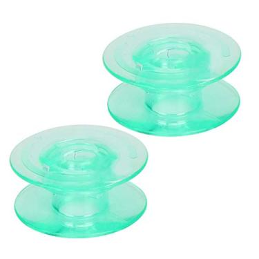 Imagem de Carretel de linha de bobina acessórios de máquina de costura de plástico transparente durável reutilizável fácil de enrolar substituir bobina de costura antiga para máquina de