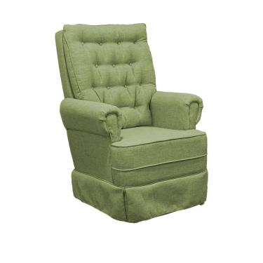 Imagem de Poltrona De Amamentação Balanço Ellen Com Puff boucle Verde