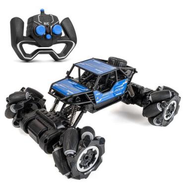 Imagem de CARRINHO CONTROLE REMOTO INFANTIL PICK UP 4X4 8 FUNÇÕES 360 º Azul - M