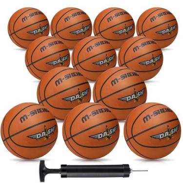 Imagem de Bomba Jerify, 12 peças de bolas de basquete de borracha de 29,5 polega