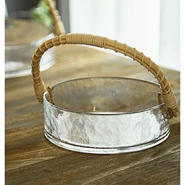 Imagem de Pacote de fruteira de frutas para tecelagem de grama, bandeja de servir tecida, cesta de servir redonda, bandejas decorativas de armazenamento para servir pão, frutas, legumes, lanche, chá, festas