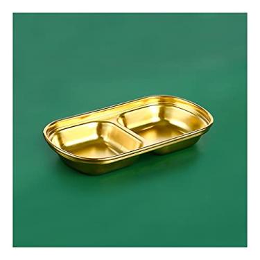 Imagem de Tigela de sobremesa prato de pudim de caramelo durável para assar sobremesas, sorvete, lanches, suflês, forno, seguro, aço inoxidável, conjunto de 5 peças ouro (cor: D) (D)