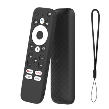 Imagem de Capa para controle remoto Onn Onn Android TV FHD 4K UHD dispositivo de transmissão, capa de silicone para TV KONXISA com cordão, capa protetora para caixa de televisão, antiarranhões e antiderrapante