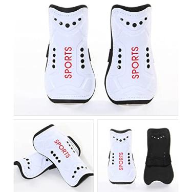 Imagem de Generic Caneleiras, Alças Ultra Leves 1 par de Protetores de Perna Em Plástico Branco Com Borda Redonda (M)