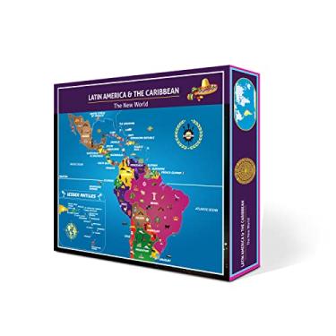 Imagem de Latin America & Caribbean Map Puzzle – Map of South America – Jigsaw Puzzle-Educational History – 100 Piece Puzzles –The New World Continent – Mexico | Brazil | Chile | Peru | Colombia | South America