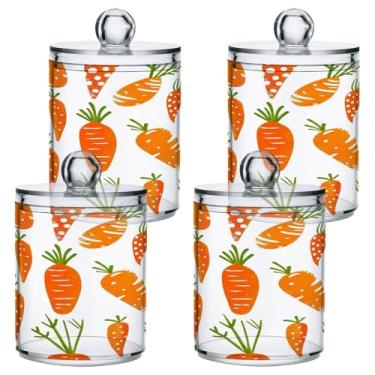 Imagem de ATTX Lindo dispensador de suporte Corgi Qtip para bola de algodão, cotonete, frasco de boticário transparente, decoração de casa, pote de armazenamento de cozinha, pacote com 4 (474)