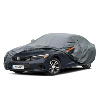 Imagem de GUNHYI Capa de carro premium com ajuste personalizado Honda Civic Sedan/Coupe (1995-2025), 16 camadas de capa de carro resistente à prova d'água para todos os climas com porta com zíper para sol