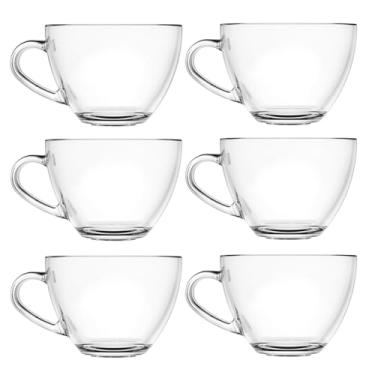 Imagem de Xicará de Vidro Cristal Messina 250ml Transparente para Café Chá Caneca (Kit 6 - Transparente)