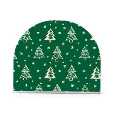 Imagem de Wassud Porta-guardanapos de acrílico bonito para árvores de Natal, dispensador de guardanapos de papel moderno para mesa, cozinha, sala de jantar, bancada 1 peça (comporta 50-60 guardanapos)