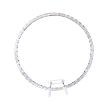 Imagem de Esquirla Bastidor circular para bordado, com mola, ideal para decoração de festas, casamentos e paredes, Claro