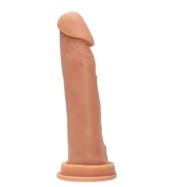 Imagem de Pênis De Borracha Realístico Prótese de Silicone Dildo Consolo Capa Peniana Brinquedo Adulto Feminino Masculino Penis Macio Grande (TAMANHO BEGE 20X4,0)