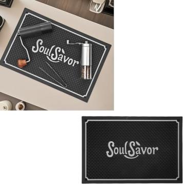 Imagem de ASHATA Tapete de Barra de café, Almofada de Gotejamento de Silicone Flexível Resistente à Prova de água Antiderrapante 45x30cm, Com Fácil Manutenção, para Bancada de Cozinha e Barra de