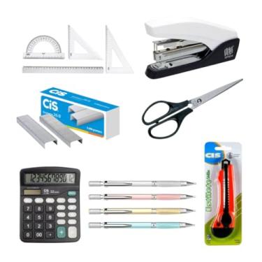 Imagem de Kit Material Escolar Aluno Escritório com 12 Itens Estudante