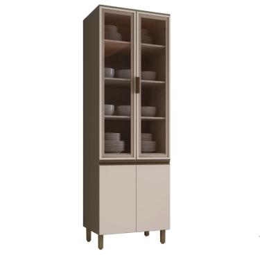 Imagem de Cristaleira 4 Portas MDF 221X72 cm Connect C71 Duna Cristal Henn