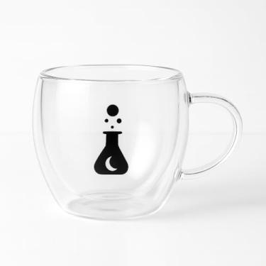 Imagem de Lunar Coffee Lab Xícara de café de vidro - Proteção térmica com isolamento duplo - Tamanhos de xícaras de café e café expresso