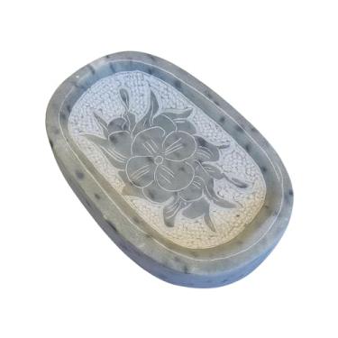 Imagem de Saboneteira Porta Sabão Pedra Sabão Banheiro Lavabo Decorativa (Natural)