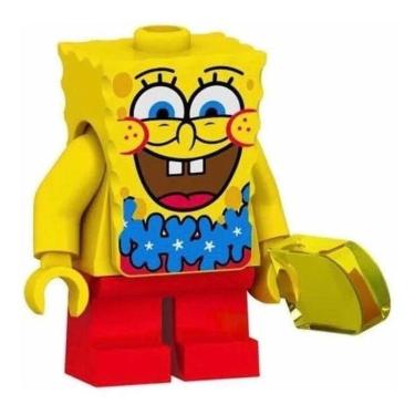 Imagem de Boneco Blocos De Montar Bob Esponja Praia