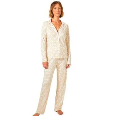 Imagem de Pijama Feminino Americano Longo Hering Geométrico-Unissex