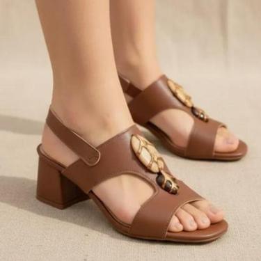 Imagem de Sandália Feminina Modare Ultraconforto Salto 7172.127- Avelã-Feminino