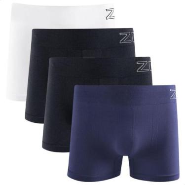 Imagem de Kit 4 Cueca Boxer Masculina Zee rucci Microfibra Poliamida Original, 1