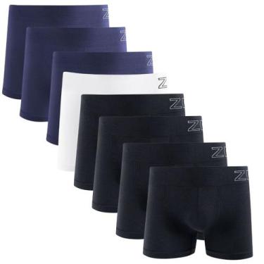 Imagem de Kit 8 Cuecas Boxer Zee Rucci Microfibra Poliamida Sem Costura, Sortido