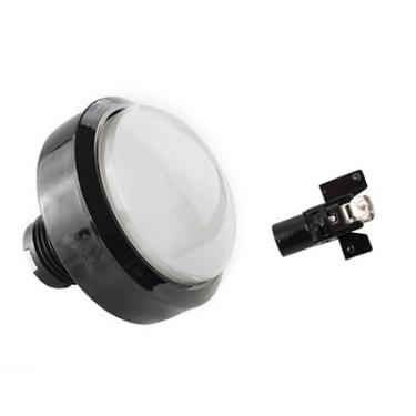 Imagem de ONECMN 1 peça de acessórios de jogo de 60 mm, botão grande convexo de 60 mm, círculo grande com botão de luz, máquina de jogo, botão de círculo grande, redefinir (branco)