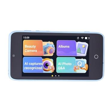 Imagem de Fockety Câmera Infantil com IA, Câmeras 2MP e 5MP para Fotografia com Reconhecimento de Objetos via Wi-Fi, Diálogo por Voz, Tela 4 polegadas, 16GB e Lente Dupla para Vlogs, Viagens (Azul)