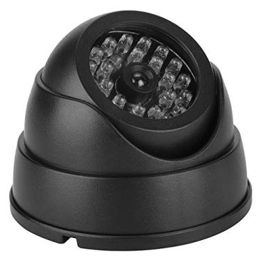 Imagem de Luqeeg Câmera CCTV de Cúpula Falsa Falsa Com 30 LEDs IR para Segurança Interna e Externa, Fácil Instalação para Casa e Negócios, Material ABS, Cor Preta
