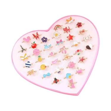 Imagem de Conjunto De Anéis De Cristal Ajustáveis Para Crianças 12 36PCS Anel De