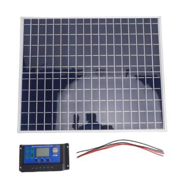 Imagem de Jectse Kit de Painel Solar Policristalino de 22 W, Geração de Energia Eficiente Com Controlador 100A e Saída USB Dupla, para Carregamento de Bateria de Carro de Barco RV de Acampamento