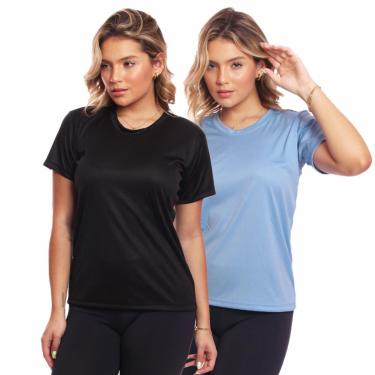 Imagem de Kit 2 Camisas Academia Esportiva Com Proteção Uv Feminina-Feminino