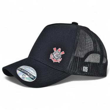 Imagem de Boné Corinthians Trucker Aba Curva Licenciado Oficial-Unissex