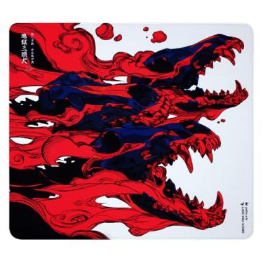 Imagem de Tapete de mouse para jogos X-Raypad Teru x Origin Pro, com controle de precisão, superfície lisa e sedosa, projetado para jogadores FPS (Enhanced Skeleton-Cerberus, 450 * 400 * 4 mm)