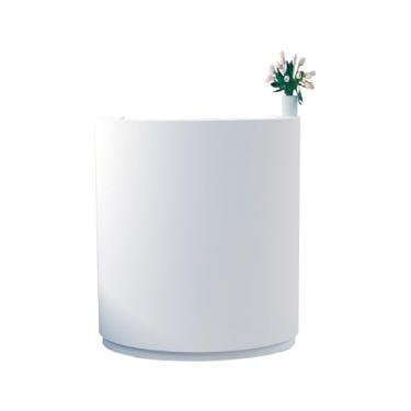 Imagem de Mesa de recepção moderna com gavetas trancáveis, mesa de sala de recepção de salão, mesa de computador de escritório, balcão de check-out de loja de roupas, balcão de recepção para salão de beleza