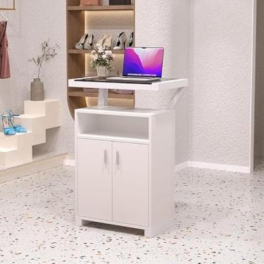 Imagem de Expositor até a mesa de dinheiro, armário de balcão de varejo de canto curvo, gaveta com trava, mesa de recepção, balcão de exposição, mesa de exposição, leite, chá, loja, bar, mesa, spas e lobby (cor