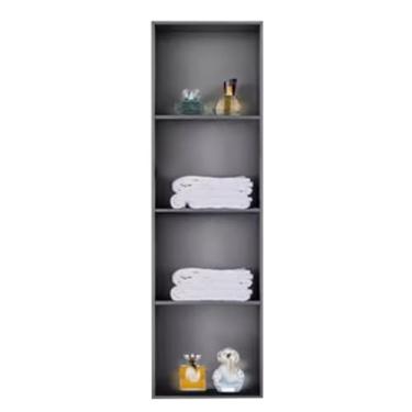 Imagem de Armário de nicho de aço inoxidável 304, divisória dupla, acabamentos embutidos, chuveiro, banheiro, prateleira adequada para sala de estar, jardim, cozinha, locais públicos (cinza, 120 x 28 cm)