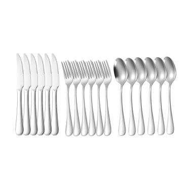 Imagem de Talheres de Mesa Faqueiro Garfo Faca Colher Inox Buffet 18un