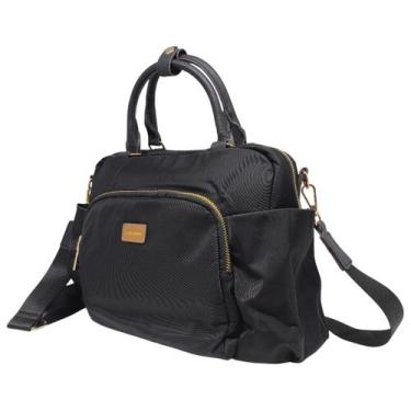 Imagem de Bolsa Feminina Elegante Original Twill Fibra Mão Chenson, Preto, UN