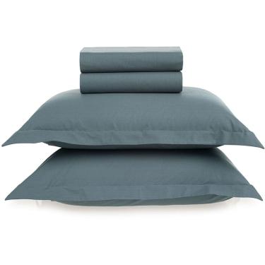 Imagem de Jogo de Cama Karsten Tom 200 Fios 4 Peças Queen Azul