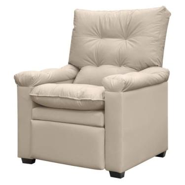 Imagem de Poltrona do Papai Fibra material sintético Bege Imperador - SOFA STORE