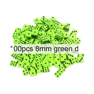 Imagem de Dado Acrílico Mini De 8mm Com 6 Lados, 100 Peças Para Festas, Jogos E 