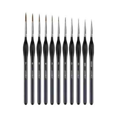 Imagem de 6 Conjuntos De Pincéis Secos E 11 Pincéis Micro Para Pintura Com Cerda