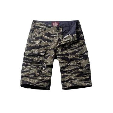 Imagem de Shorts Cargo Match Masculinos Camo 3204 Black Camo Tamanho 29