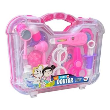 Imagem de Maleta de Brinquedo Kit do Doutor Grande com 12 Peças Paki Toys, Rosa