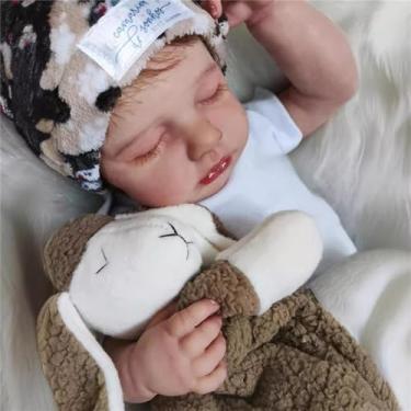 Imagem de BAOERYAA Baby reborn realista,45CM bebe reborn menina corpo de silicone com cabelo,Roup...