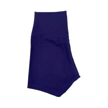 Imagem de Shorts de Yoga Fitness para Mulheres - Cintura Alta, Cor Sólida, Model