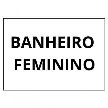 Imagem de Placa de Sinalização 1-2 Oficio Banheiro Feminino para Identificação em MDF Gravado a Laser Branco Trovarelli Móveis