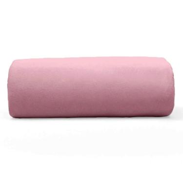 Imagem de Lençol Basic Casal 100% Algodão em Malha Penteada com Elástico Liso Rose Blush